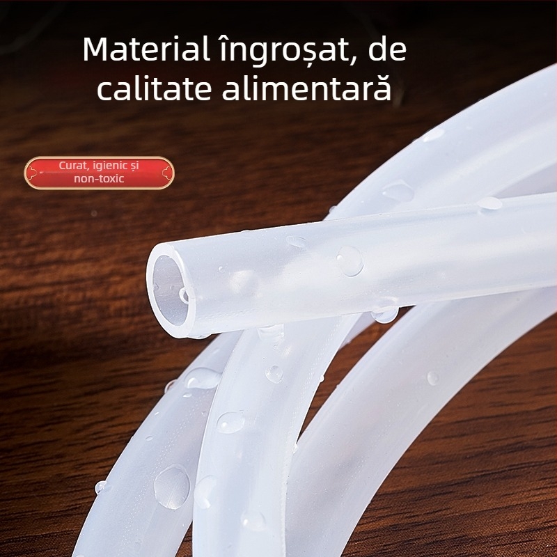 Pompă de vin auto-primantă cu filtru anti-blocare, din materiale alimentare, pai colorat, pentru borcane de vin
