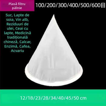 Filtru de pâlnie, plasă 40-600, ultrafină, densă, pentru separarea sedimentelor, destinat sucurilor de medicină chineză, laptelui de soia și vinului de struguri