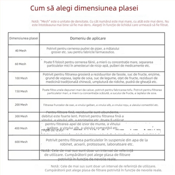 Filtru de pâlnie, plasă 40-600, ultrafină, densă, pentru separarea sedimentelor, destinat sucurilor de medicină chineză, laptelui de soia și vinului de struguri