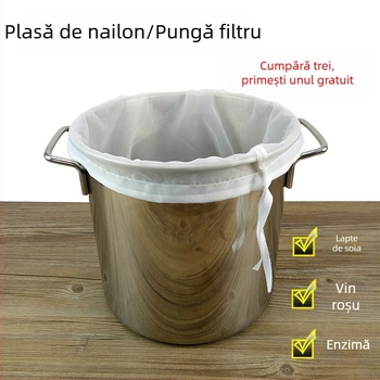 Sac filtrant multifuncțional pentru pulbere de cartofi dulci, lapte de soia măcinat cu piatră, reziduuri de tofu, filtru de tofu și filtru de vin