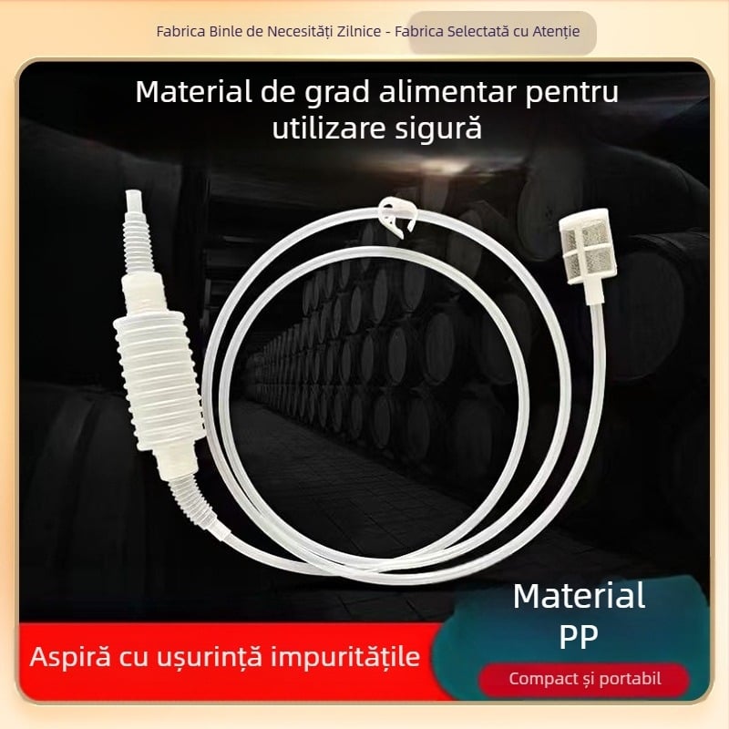 Tub sifon casnic pentru filtrarea vinului și băuturilor făcute acasă, extracție enzimatică și unealtă de sifonare