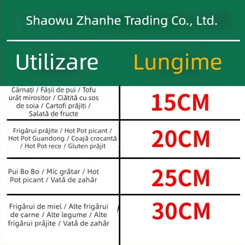 Bețișoare de bambus de unică folosință pentru grătar, Malatang, Oden și hot doguri — 15–30 cm, 2,5–3,0 mm, biodegradabile