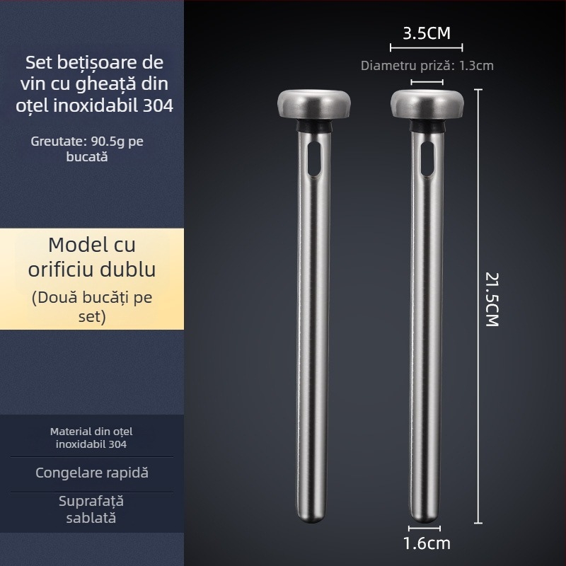 Titanium Star Treasure Bețișoare de răcire din oțel inoxidabil 304 pentru vin și bere