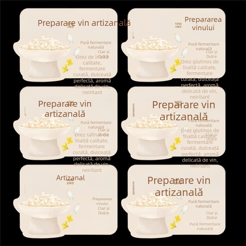 Etichete autoadezive pentru vin de orez fermentat cu osmanthus, 85×60 mm, 50 bucăți