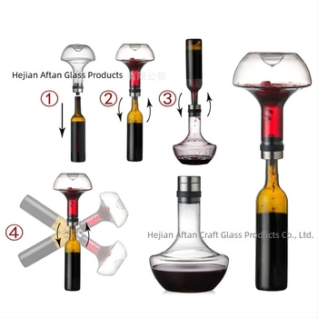 Decantator din sticlă suflată manual, 1000 ml, sticlă borosilicat, stil simplu