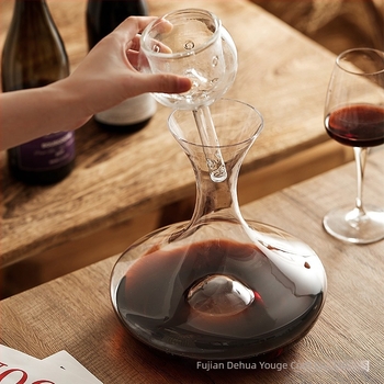 Decantor pentru vin roșu, aerare rapidă, utilizare casnică, design creativ, cristal de sticlă