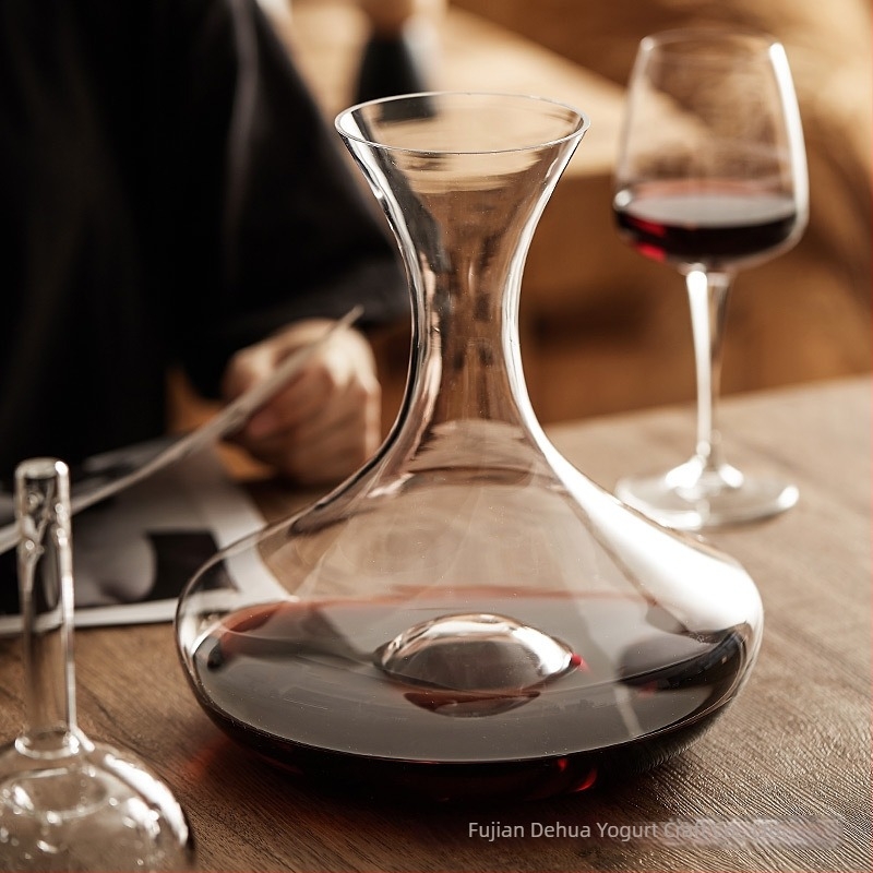 Decantor pentru vin roșu, aerare rapidă, utilizare casnică, design creativ, cristal de sticlă