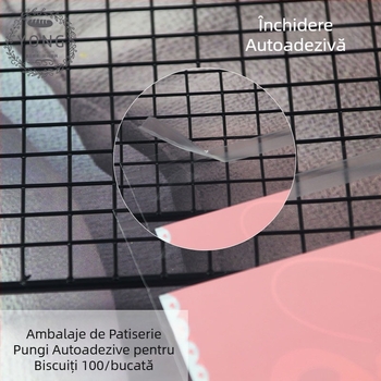 Pungi autoadezive pentru ambalarea produselor de panificație: bomboane, fursecuri și săpunuri artizanale, 100 buc., 10×13 cm (+3)