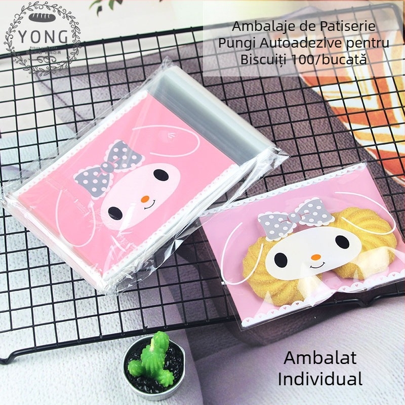 Pungi autoadezive pentru ambalarea produselor de panificație: bomboane, fursecuri și săpunuri artizanale, 100 buc., 10×13 cm (+3)