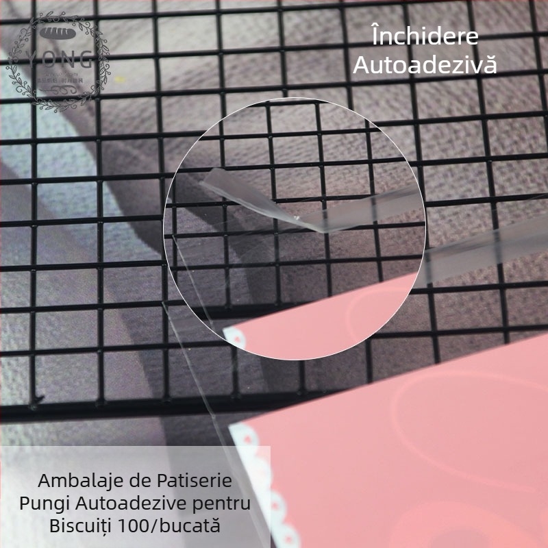 Pungi autoadezive pentru ambalarea produselor de panificație: bomboane, fursecuri și săpunuri artizanale, 100 buc., 10×13 cm (+3)