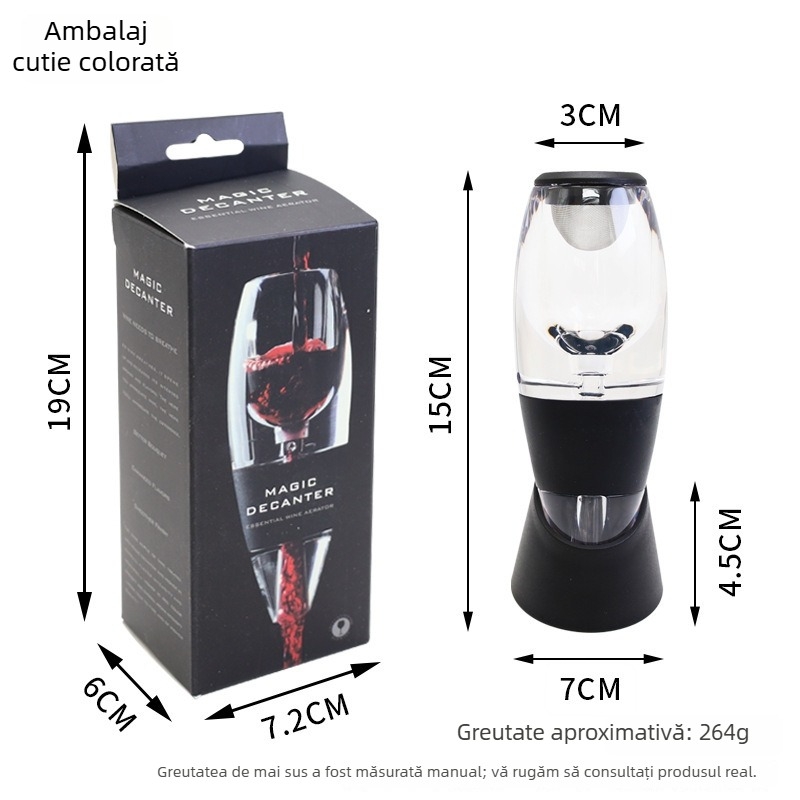 Decantor de vin cu aerare rapidă, pentru vin roșu, ambalare individuală