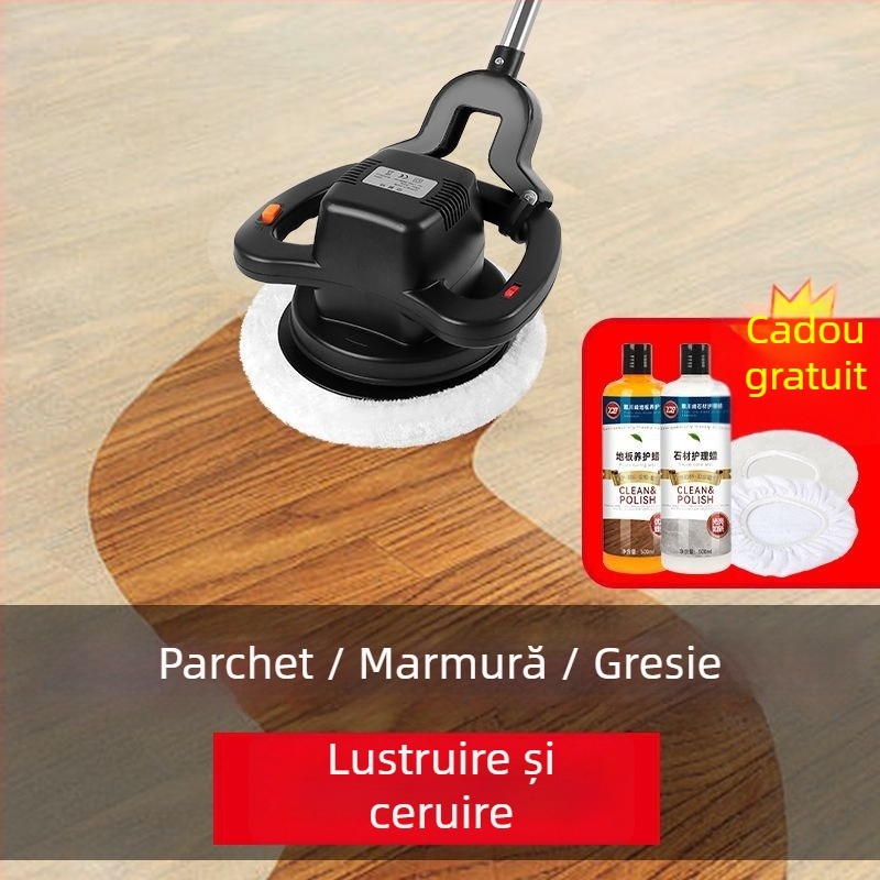 Mașină de lustruit plăci pentru podea, fără fir, compactă, pentru podele din lemn și ceramică