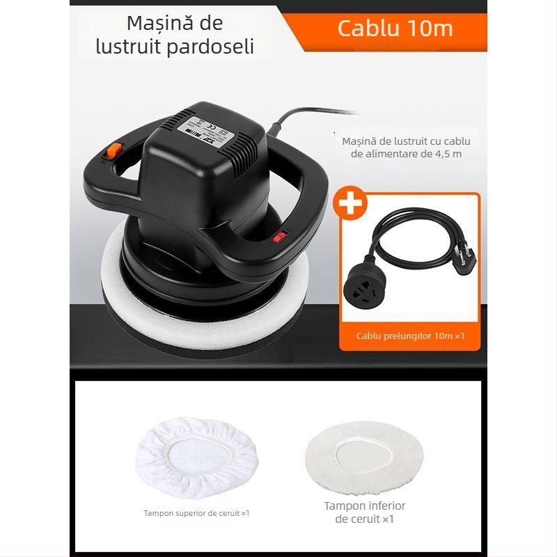 Mașină de lustruit plăci pentru podea, fără fir, compactă, pentru podele din lemn și ceramică