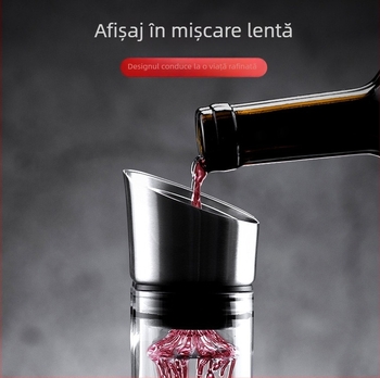 Capac de decantator din oțel inoxidabil 304, stil cascadă, filtru de vin, accesoriu pentru decantare casnică