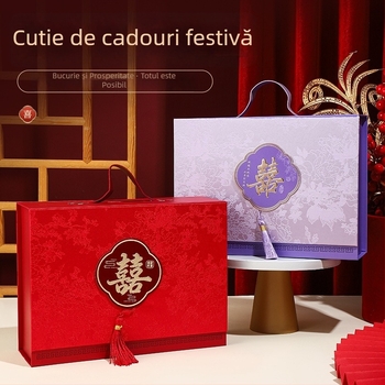 Cutie de bomboane pentru nuntă, cutie-suvenir de lux, ambalaj din hârtie creativ pentru logodnă