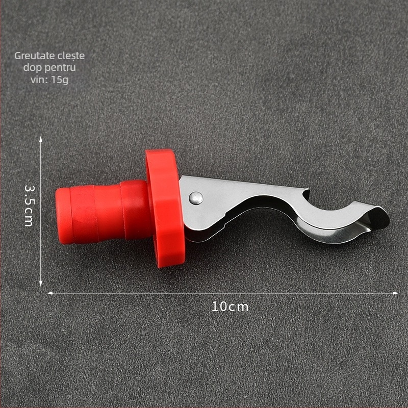 Stopper din oțel inoxidabil pentru sticla de vin, etanșare snap-on – design modern și simplu