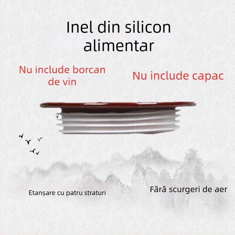 Inel de etanșare din sticlă pentru capac de borcan de vin, garnitură din silicon alimentar