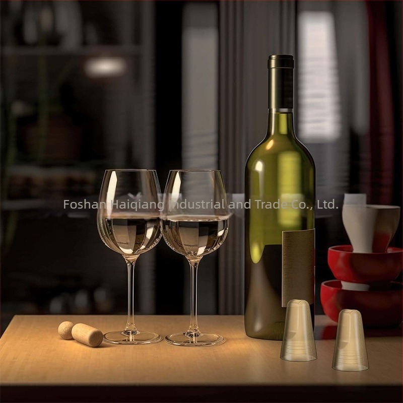 Capac universal transparent pentru sticla de vin cu dispozitiv de turnare, protecție împotriva prafului