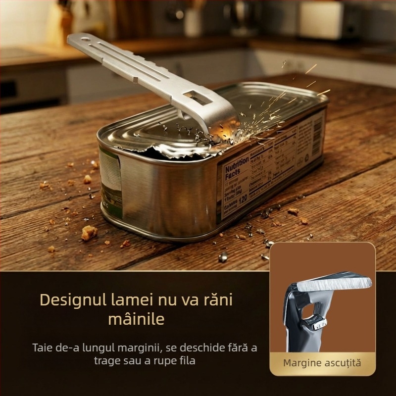 AMOER deschizător automat multifuncțional pentru conserve și sticle, compact din ABS, portabil, potrivit pentru băuturi, fructe și carne