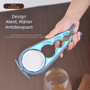Deschizător de conserve și sticle patru în unu – pentru bucătăria de acasă, design creativ pentru capace, mâner antiderapant