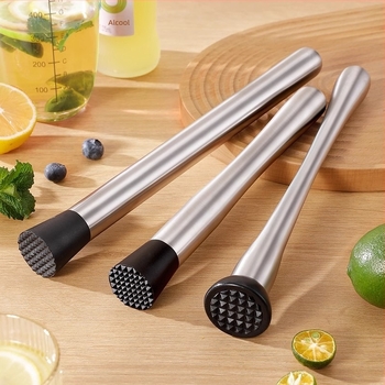 Zdrobitor din oțel inoxidabil 201 pentru zdrobirea gheții, a fructelor și extragerea sucurilor, compatibil cu shaker