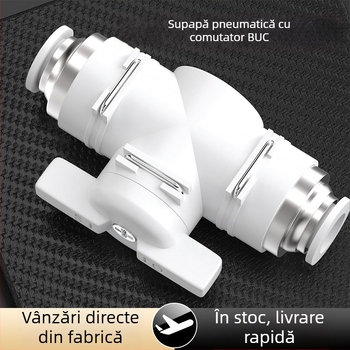 Valvă pneumatică manuală cu cuplare rapidă, valvă rotativă, 4/6/8/10/12 mm
