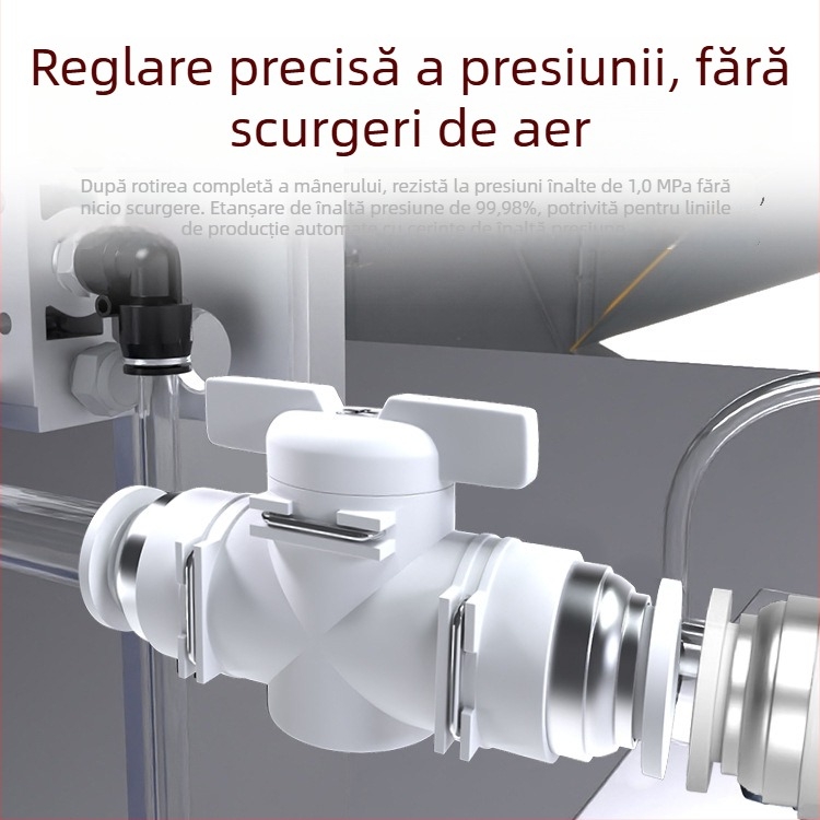Valvă pneumatică manuală cu cuplare rapidă, valvă rotativă, 4/6/8/10/12 mm