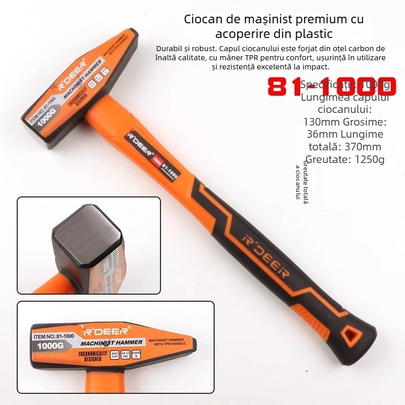 Set de ciocane pentru montaj: cioc cu cioc de rață, pentru tablă, cioc plat, cioc electrician, mini cioc, cioc de mână