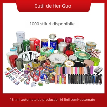 Cutie din tablă mată tinplate pentru frunze de ceai, cutie dreptunghiulară pentru cărți poștale și organizator pentru agrafe de păr