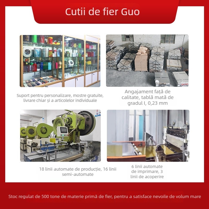 Cutie din tablă mată tinplate pentru frunze de ceai, cutie dreptunghiulară pentru cărți poștale și organizator pentru agrafe de păr