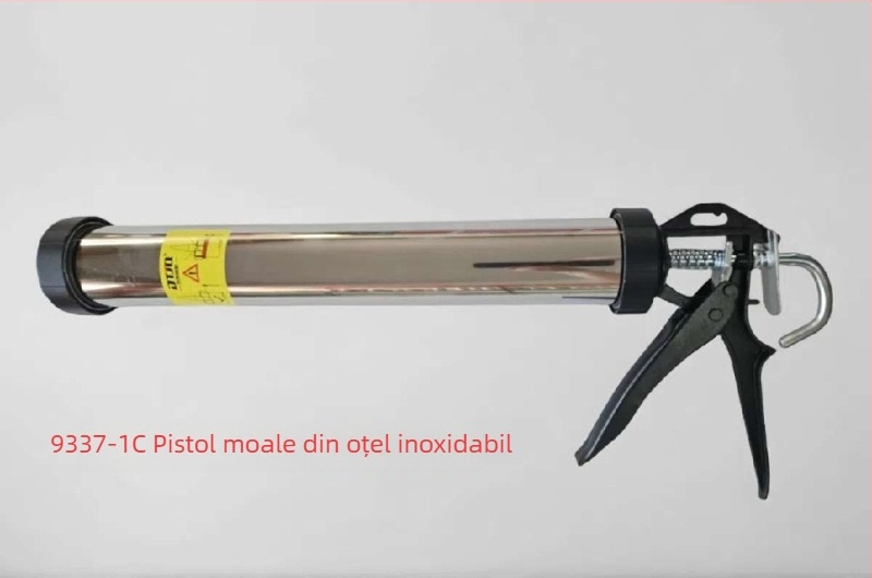 Pistol de lipit 590 ml pentru adezivi structurali, fără picurare, corp metalic