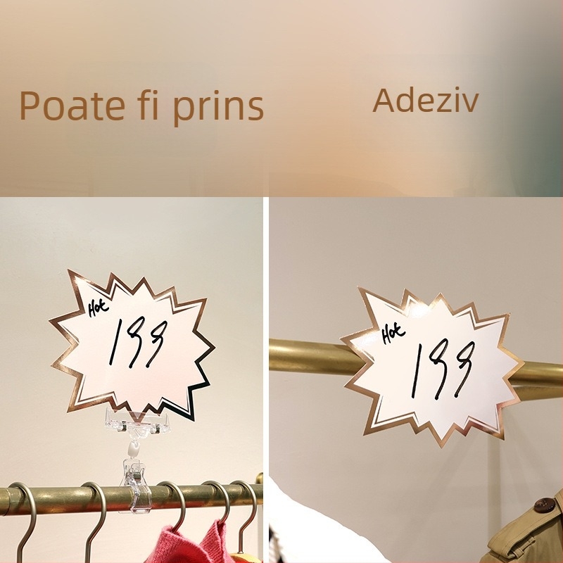 Etichetă de preț mare, ștergibilă, pe hârtie POP de publicitate pentru supermarket