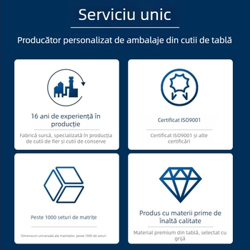 Cutie metalică pătrată cu magnet pentru depozitare în bucătărie – bomboane, ceai, fructe uscate