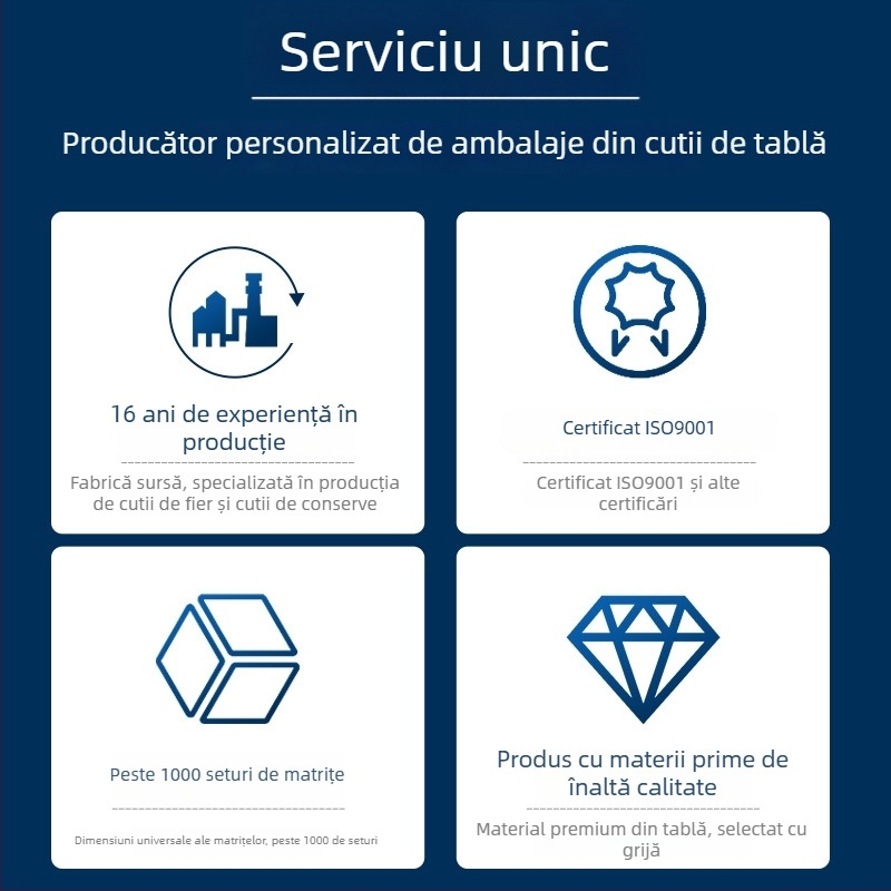 Cutie metalică pătrată cu magnet pentru depozitare în bucătărie – bomboane, ceai, fructe uscate