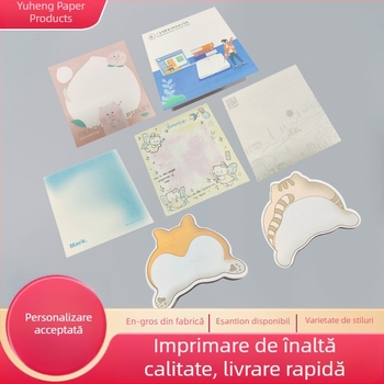 Notițe rupibile și autoadezive, drăguțe pentru elevi, notițe colorate lipicioase pentru birou și planificare, în forme neobișnuite
