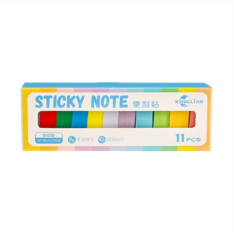 Set cu 11 benzi mini colorate de notițe adezive și etichete index, benzi colorate pentru studiu, 1100 bucăți