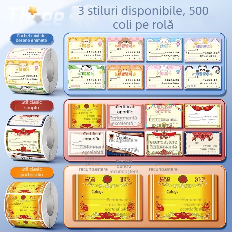 Kaba Bear Autocolant Mini de Recompensă pentru Copii – Sticker Amuzant de Laudă pentru Elevii din Școala Primară