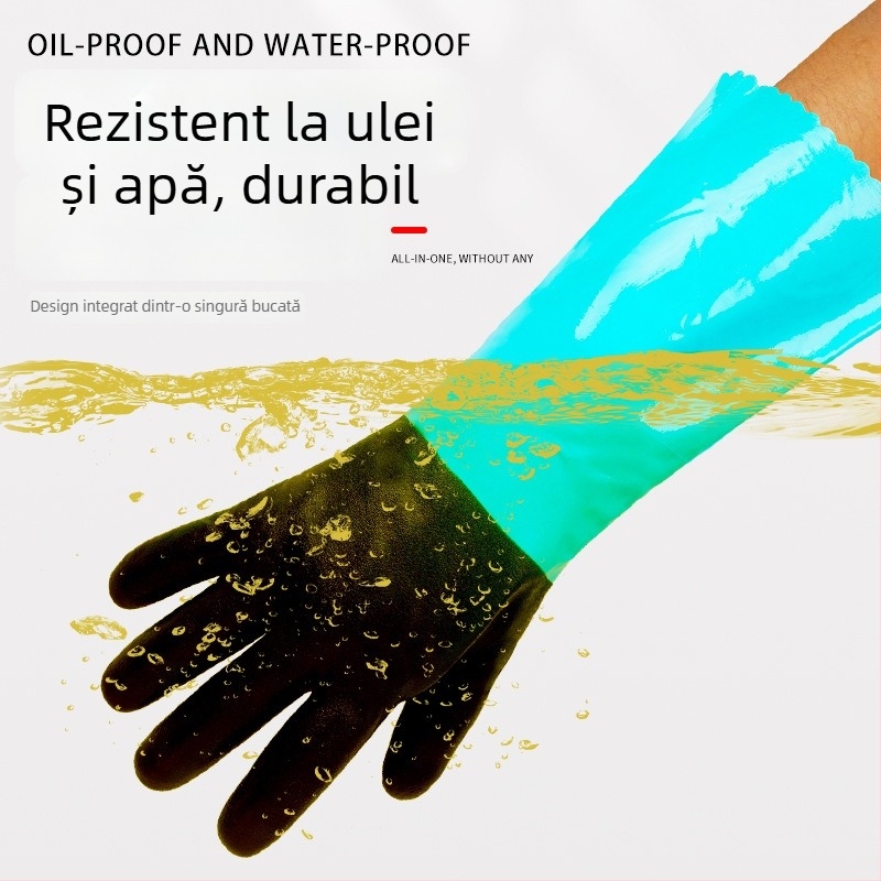 Mănuși impermeabile și rezistente la ulei, durabile, industriale, rezistente la acide și baze, antiderapante, protecție pentru muncitorii din pescuit