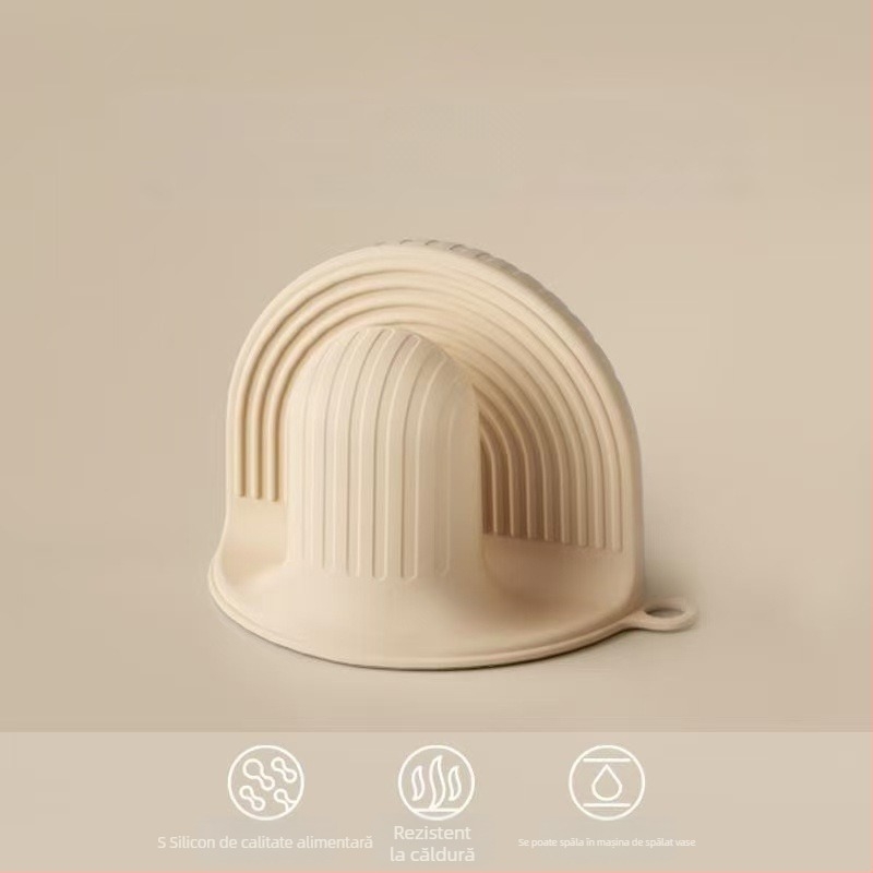 Mănuși din silicon izolante termic, groase, pentru bucătărie, protecție împotriva arsurilor; compatibile cu cuptor cu microunde, friteuză cu aer și cuptor.