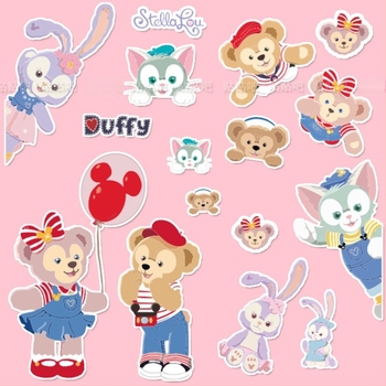 Stickere pentru vehicule electrice cu design drăguț Duffy Bear StellaLou – pentru motociclete, laptopuri și bagaje