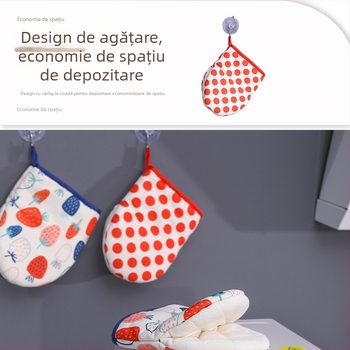 Mănuși pentru cuptor cu microunde, izolație groasă, model cu buline, stil japonez protecție împotriva arsurilor, mănuși din bumbac pentru bucătărie