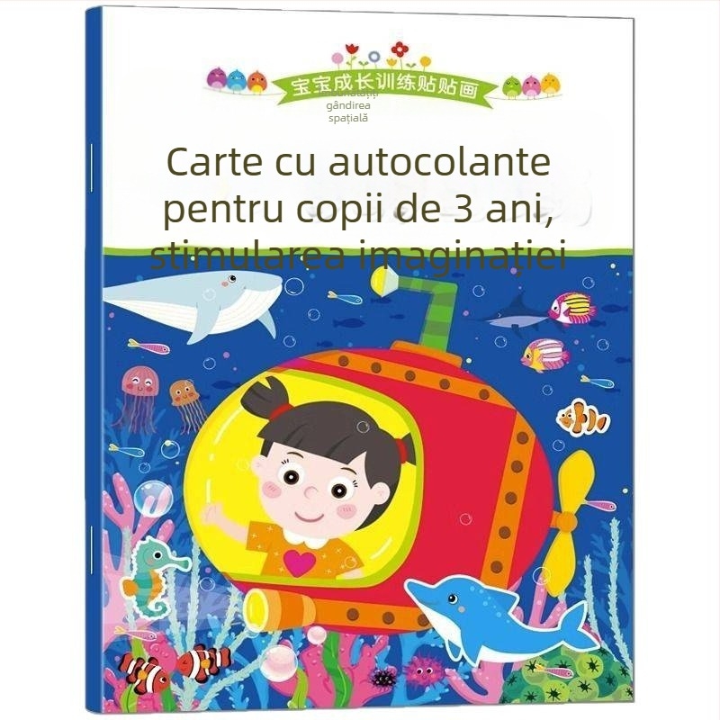 Carte cu autocolante pentru copii de 3 ani: concentrare și învățare timpurie