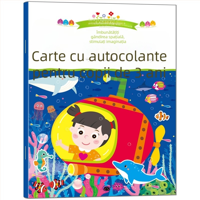 Carte cu autocolante pentru copii de 3 ani: concentrare și învățare timpurie