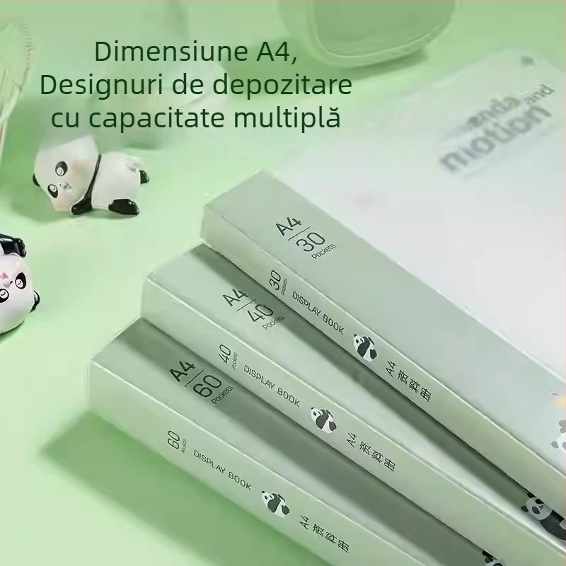Deli XM703 Panda Series dosar de documente pentru birou, 30/40/60 de pagini