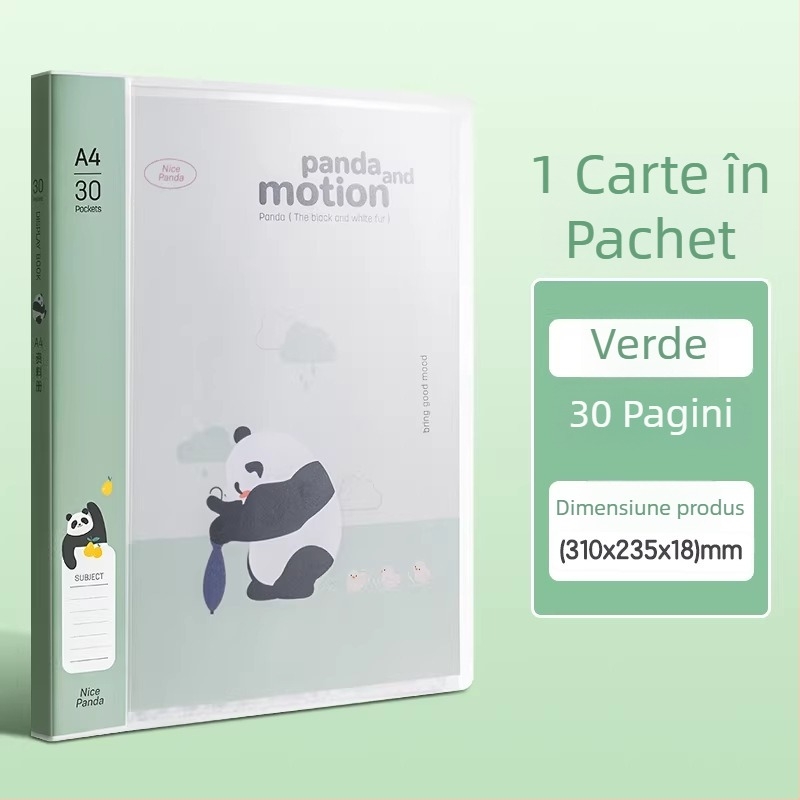 Deli XM703 Panda Series dosar de documente pentru birou, 30/40/60 de pagini