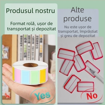 Etichete color rezistente la apă, scrise, autocolante, etichete cu nume