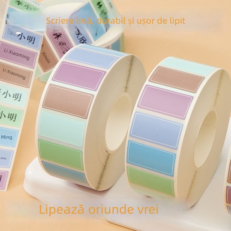 Etichete color rezistente la apă, scrise, autocolante, etichete cu nume
