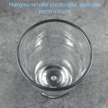 Pahar transparent din acrilic pentru băuturi, destinat restaurantelor, potrivit pentru băuturi calde și reci, limonadă, sucuri, ceai cu lapte și bere, capacitate 201–300 ml
