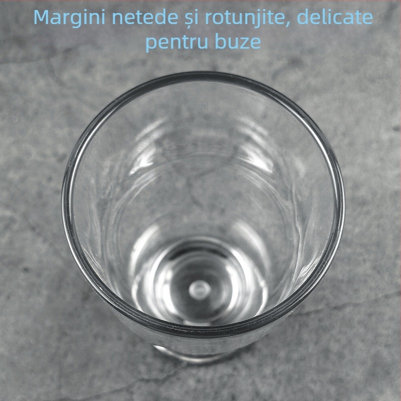 Pahar transparent din acrilic pentru băuturi, destinat restaurantelor, potrivit pentru băuturi calde și reci, limonadă, sucuri, ceai cu lapte și bere, capacitate 201–300 ml