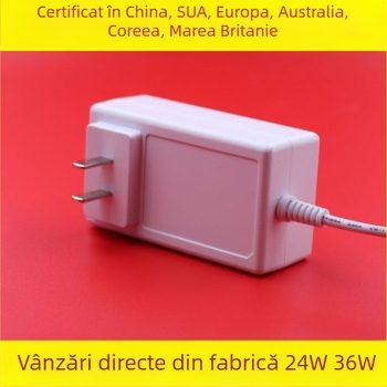 Adaptor de alimentare alb 12V 4A pentru dispozitive de înfrumusețare, aparate mici, iluminare LED și ceașcă de răcire